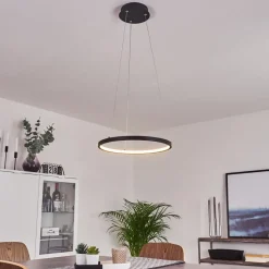 Suspension Calcium Led Noir, 1 Lumiere