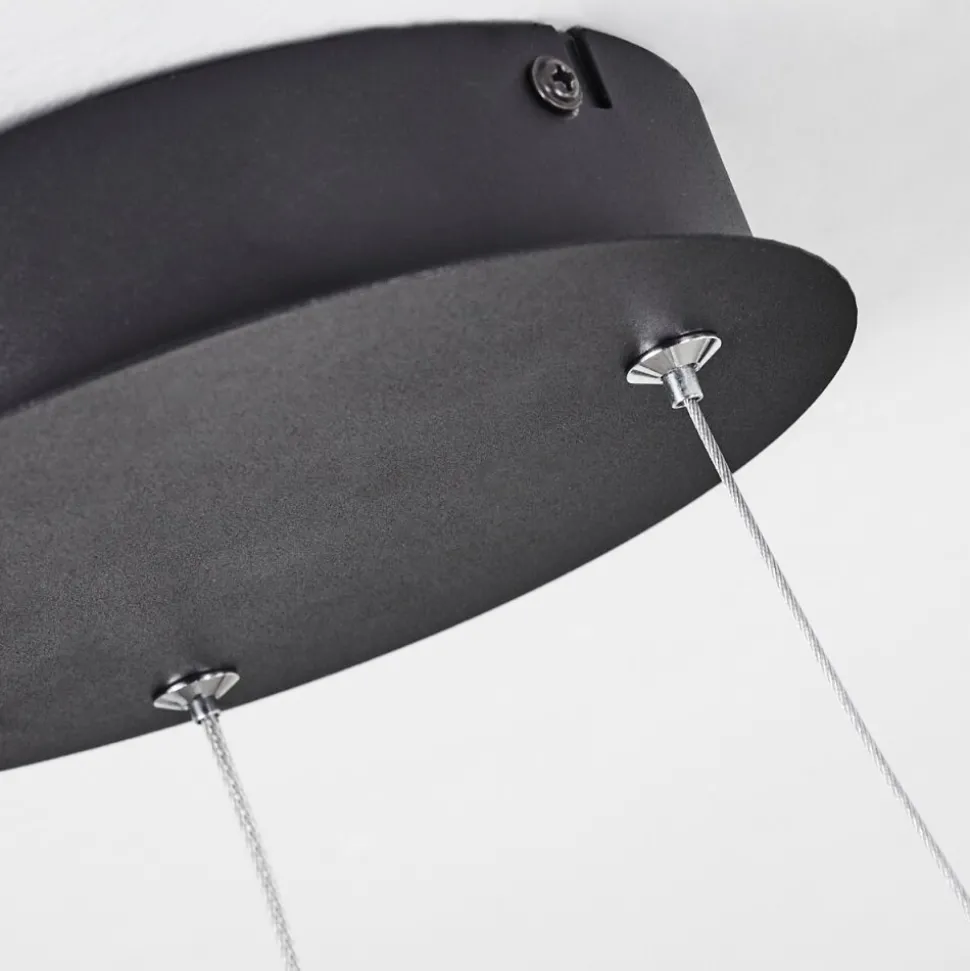 Suspension Calcium Led Noir, 1 Lumiere