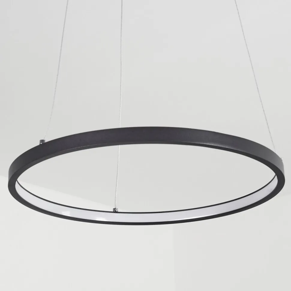 Suspension Calcium Led Noir, 1 Lumiere