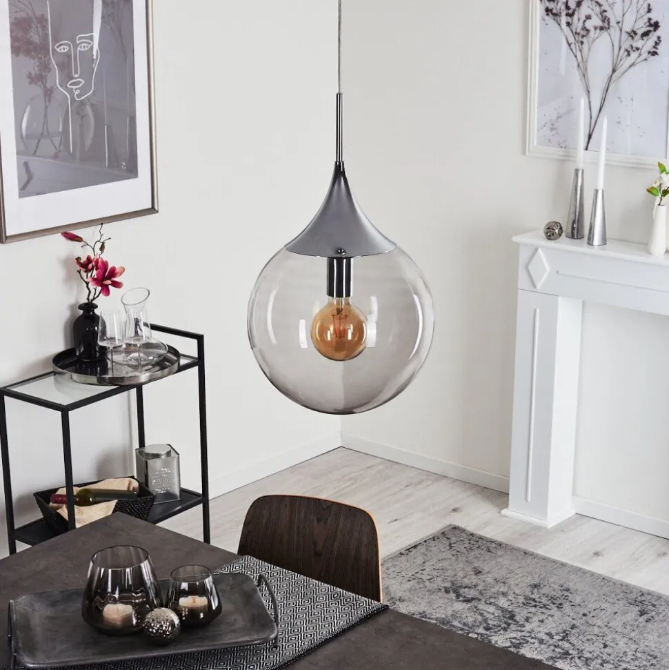 Suspension Calvisi Chrome, 1 Lumiere