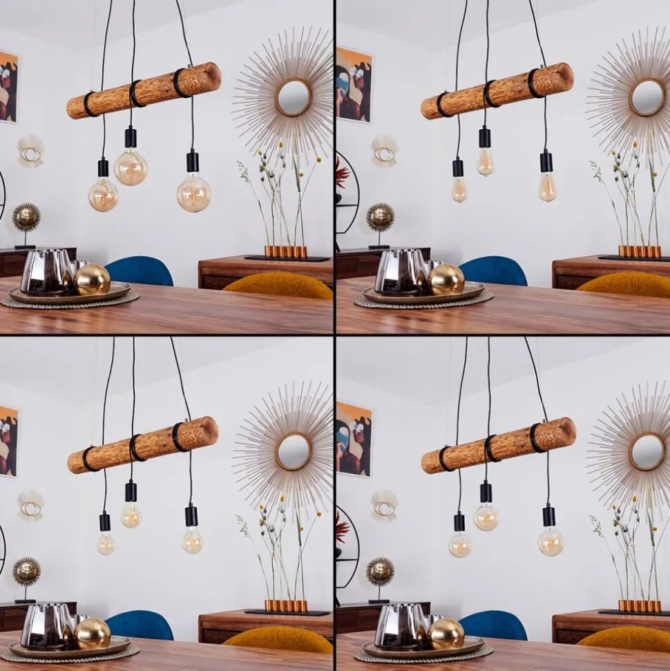 Suspension Canedo Brun, 3 Lumieres
