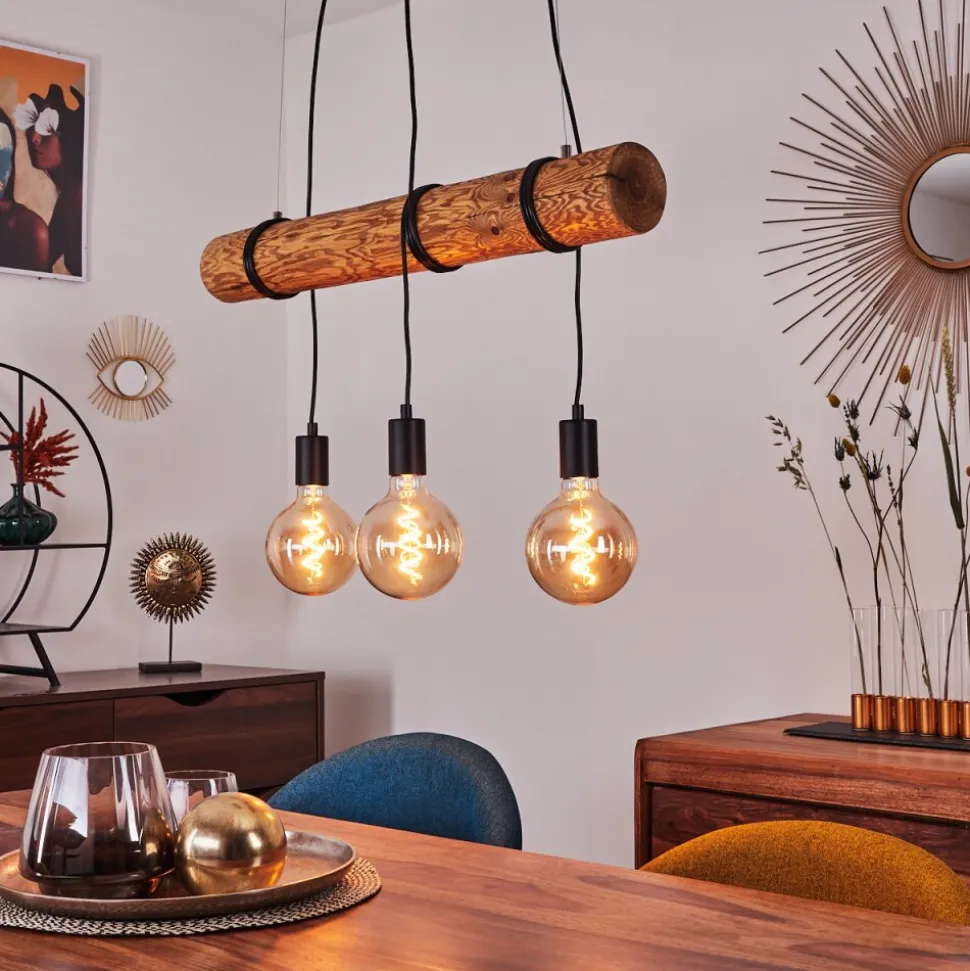 Suspension Canedo Brun, 3 Lumieres