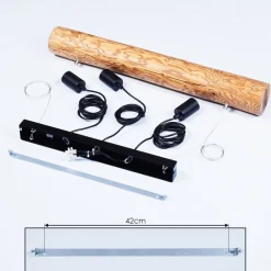 Suspension Canedo Brun, 3 Lumieres