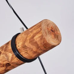 Suspension Canedo Brun Fonce, Noir, 3 Lumieres