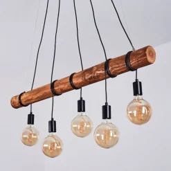 Suspension Canedo Brun, Noir, 5 Lumieres