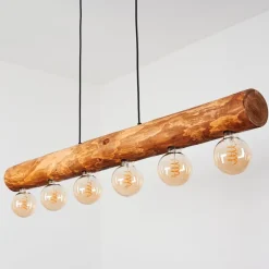 Suspension Canedo Ecru, Noir, 6 Lumieres