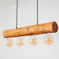 Suspension Canedo Ecru, Noir, 4 Lumieres