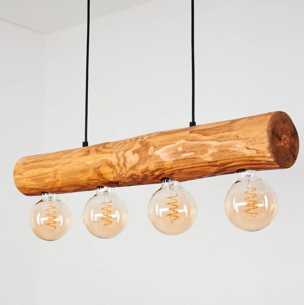 Suspension Canedo Ecru, Noir, 4 Lumieres