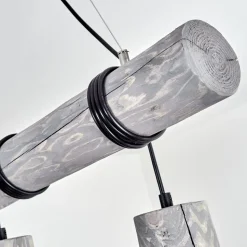 Suspension Canedo Gris, Noir, 5 Lumieres