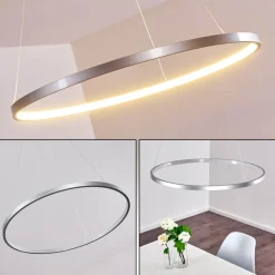 Suspension Canisteo Led Argente, 1 Lumiere