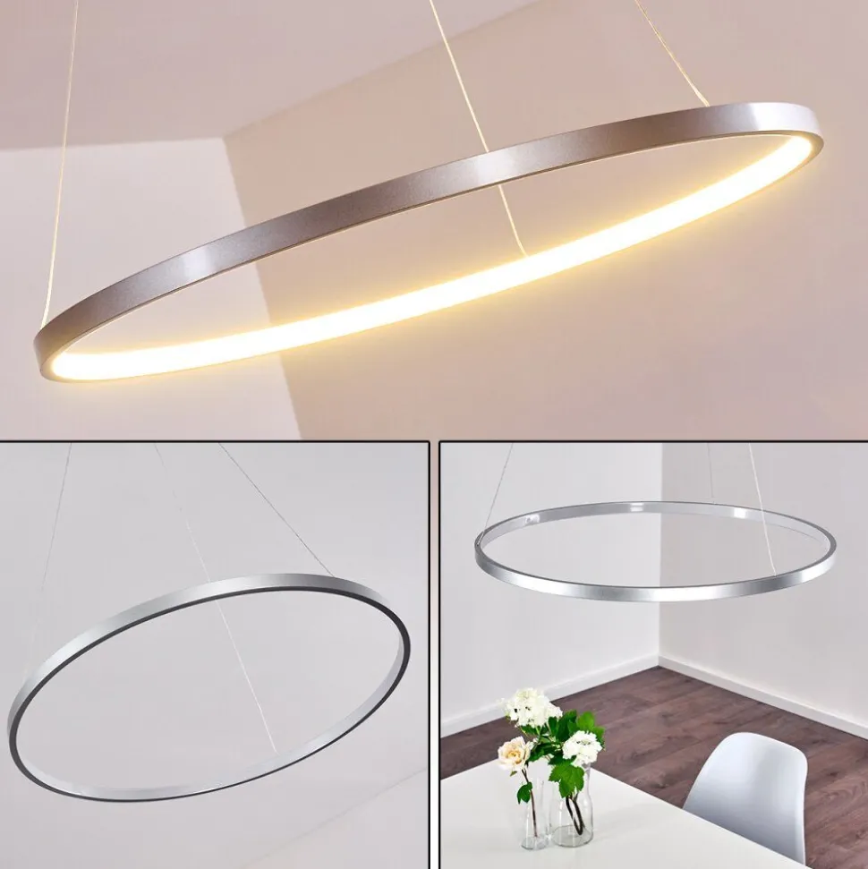 Suspension Canisteo Led Argente, 1 Lumiere