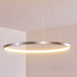 Suspension Canisteo Led Argente, 1 Lumiere