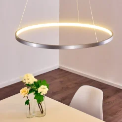 Suspension Canisteo Led Argente, 1 Lumiere