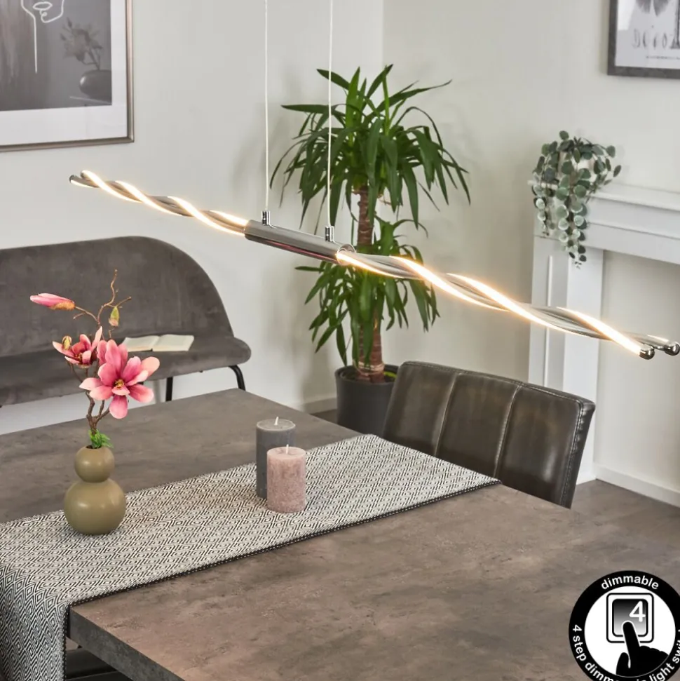Suspension Carmacks Led Chrome, 4 Lumieres