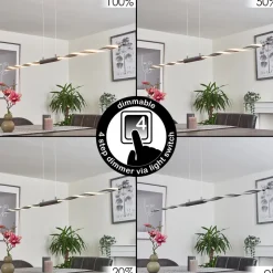 Suspension Carmacks Led Chrome, 4 Lumieres