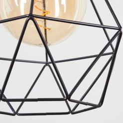 Suspension Carobal Ecru, Noir, 1 Lumiere
