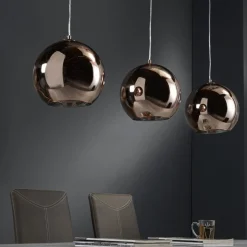 Suspension Cattenscop Cuivre, 3 Lumieres