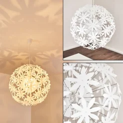 Suspension Chimore Blanc, 1 Lumiere