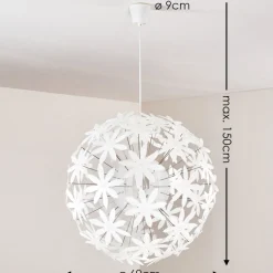 Suspension Chimore Blanc, 1 Lumiere