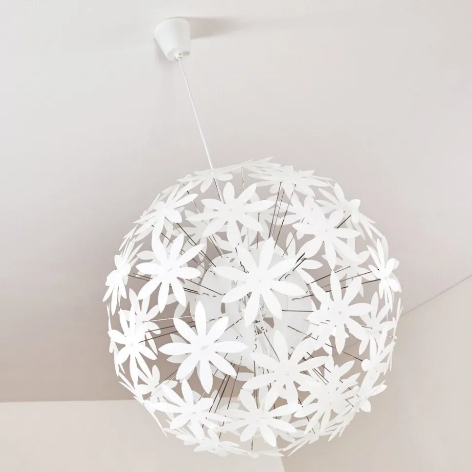 Suspension Chimore Blanc, 1 Lumiere