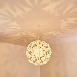Suspension Chimore Blanc, 1 Lumiere
