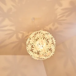 Suspension Chimore Blanc, 1 Lumiere