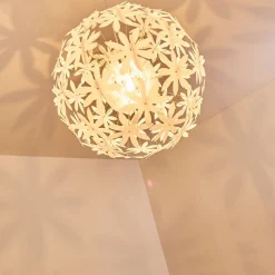 Suspension Chimore Blanc, 1 Lumiere