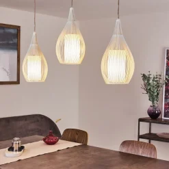 Suspension Chipoc Blanc, 3 Lumieres