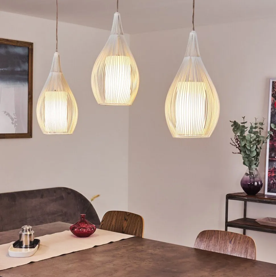 Suspension Chipoc Blanc, 3 Lumieres
