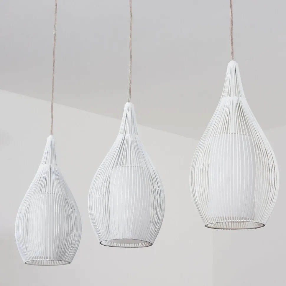 Suspension Chipoc Blanc, 3 Lumieres