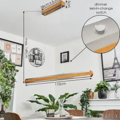 Suspension Chrop Led Ecru, 1 Lumiere
