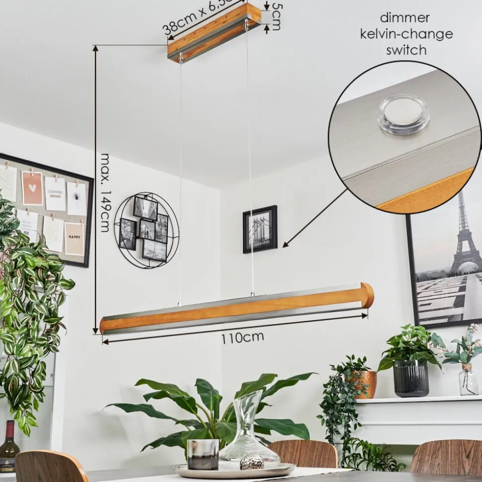 Suspension Chrop Led Ecru, 1 Lumiere