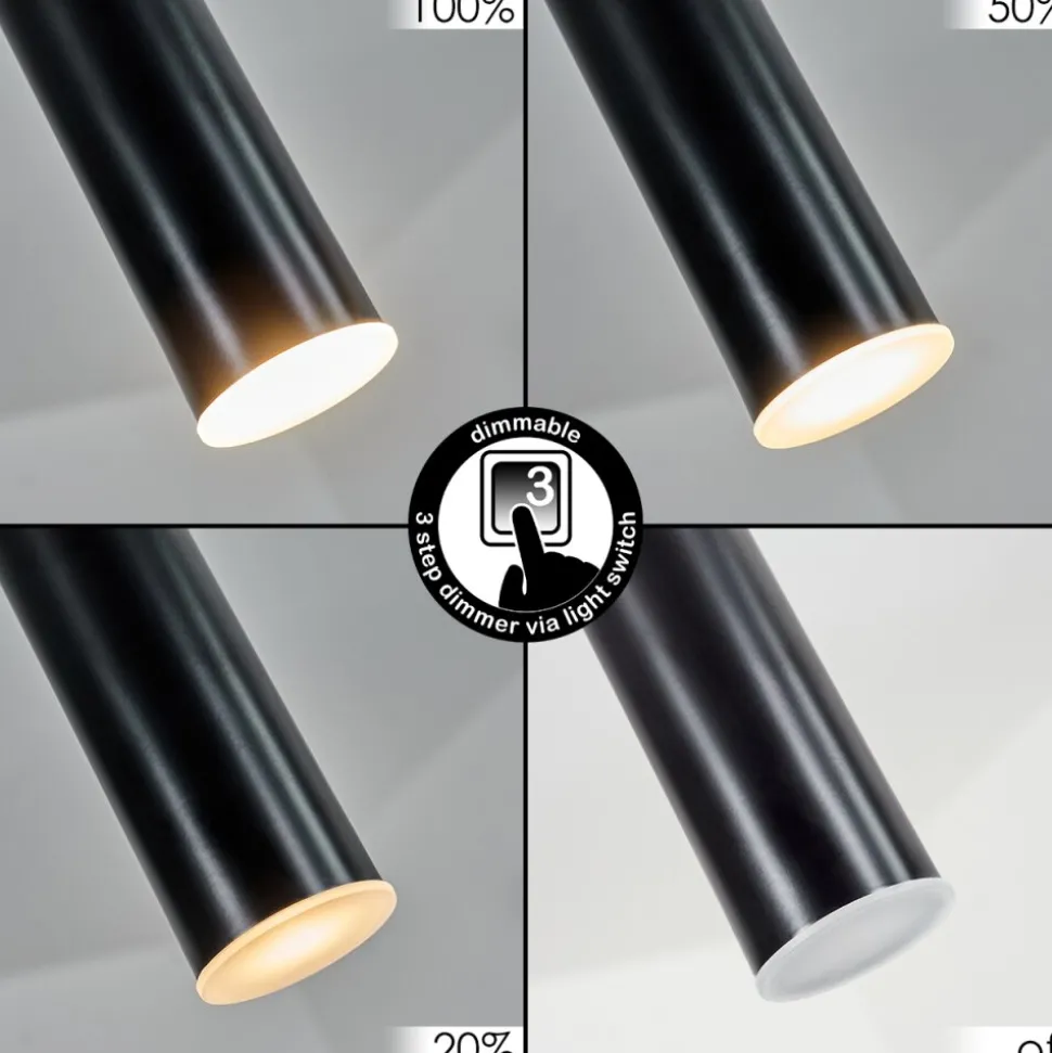 Suspension Dalheim Led Noir, 1 Lumiere