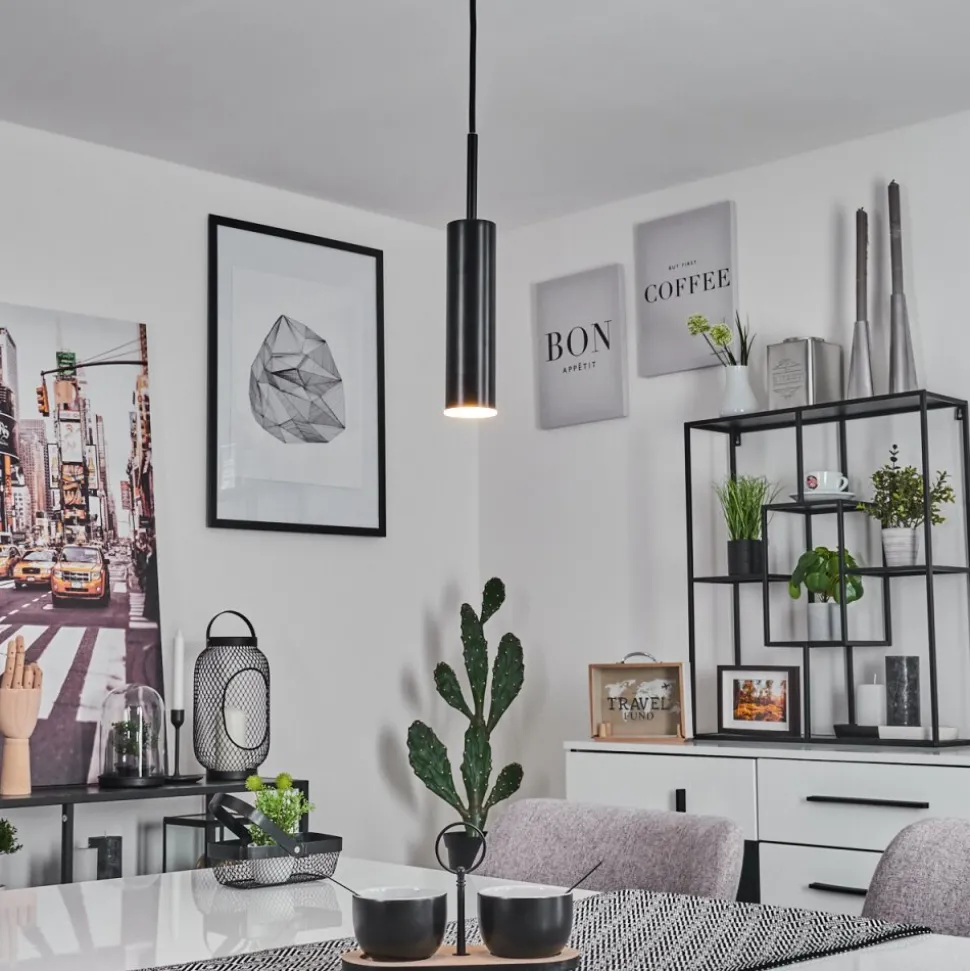 Suspension Dalheim Led Noir, 1 Lumiere