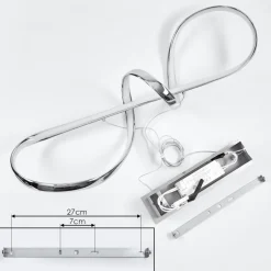 Suspension Dauntey Led Nickel Mat, 1 Lumiere