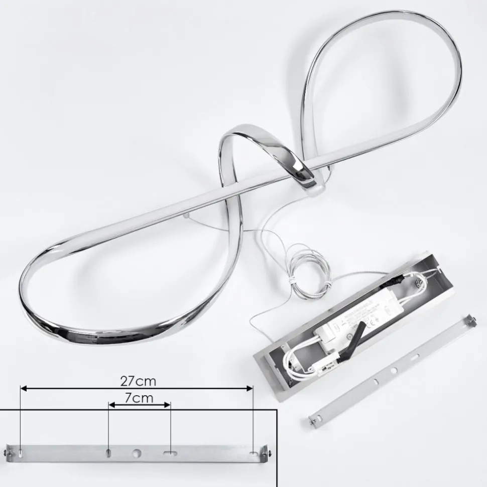 Suspension Dauntey Led Nickel Mat, 1 Lumiere