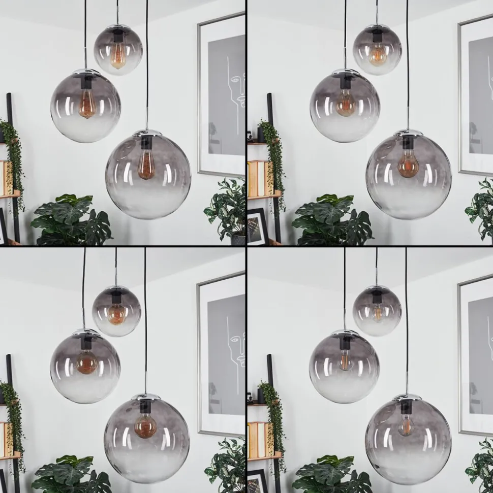 Suspension Degevos Gris, 3 Lumieres