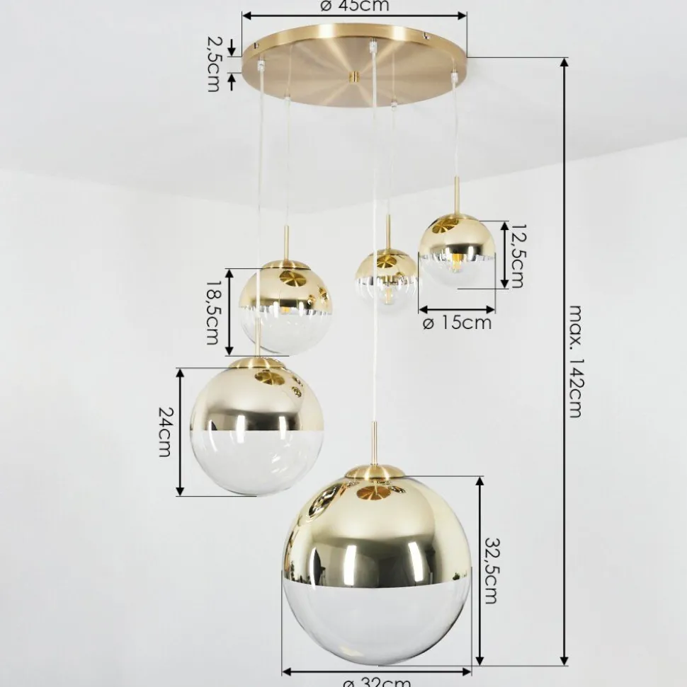 Suspension Degevos Or, 5 Lumieres