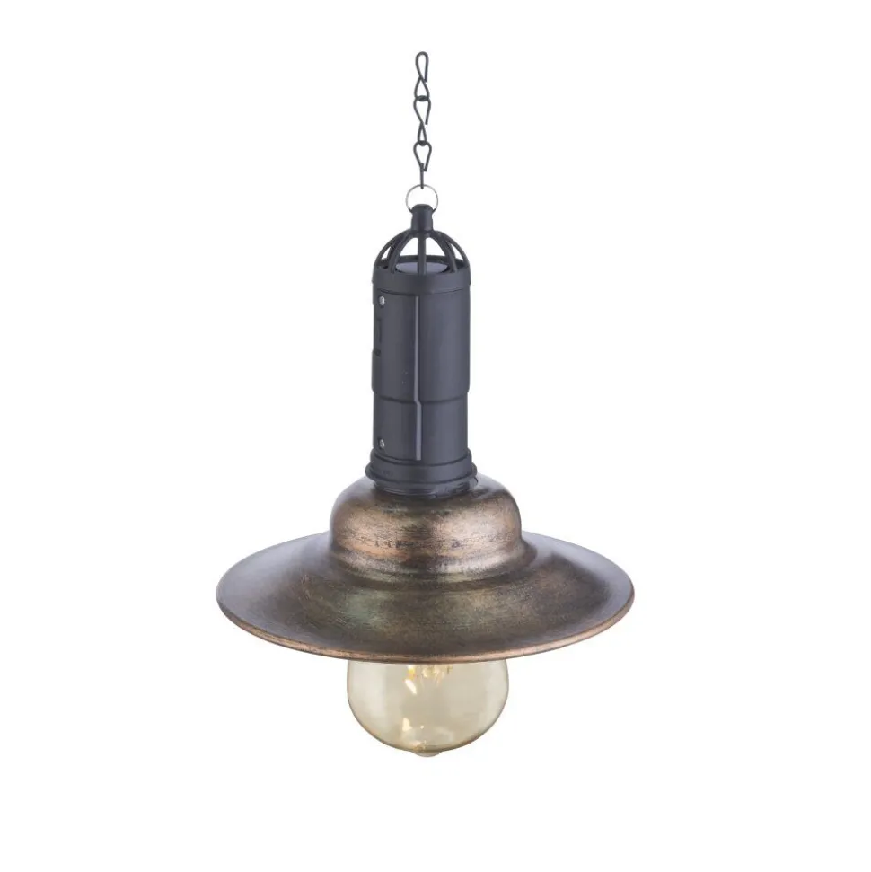 Suspension D'Exterieur Globo Solar Led Cuivre, 1 Lumiere