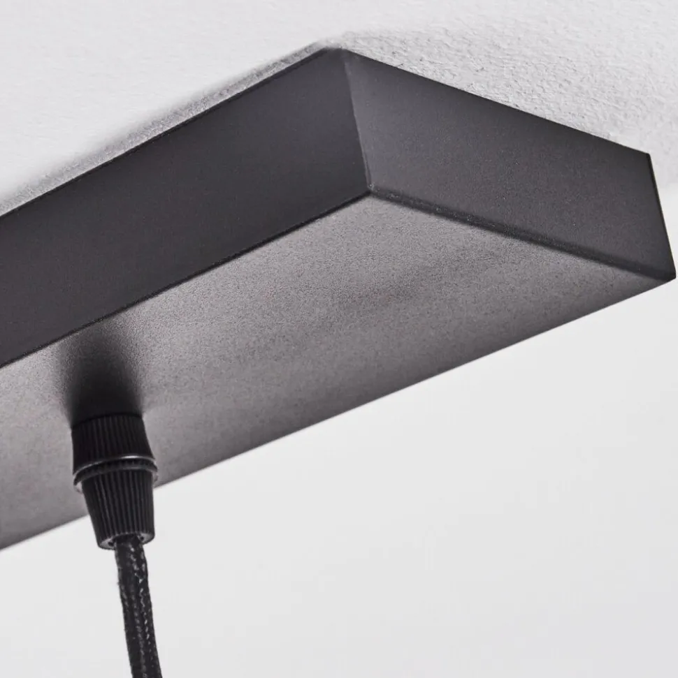 Suspension Doussal Noir, 3 Lumieres