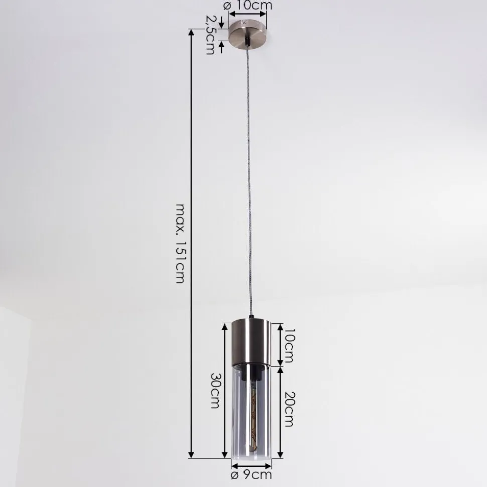 Suspension Dulcita Nickel Mat, 1 Lumiere