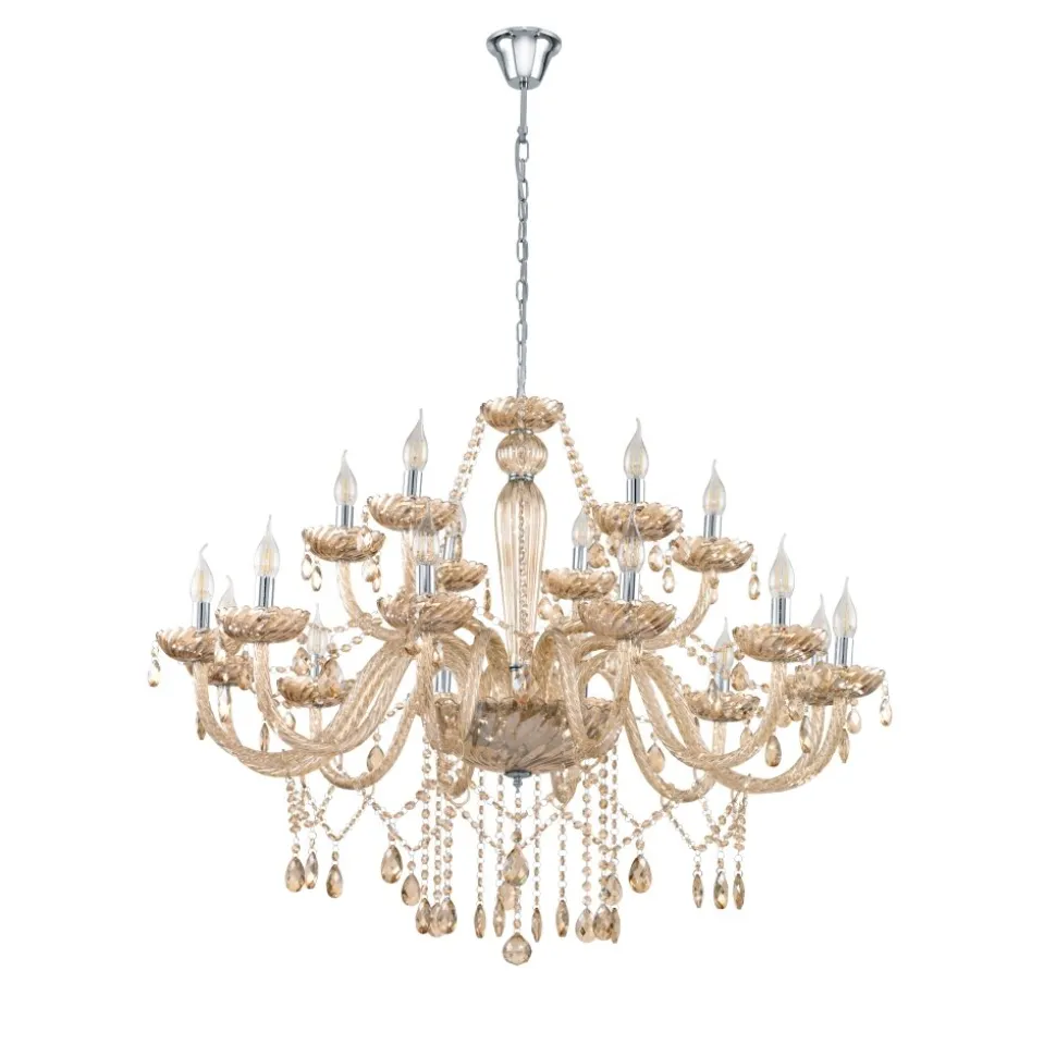 Suspension Eglo Basilano Chrome, 18 Lumieres