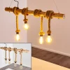 Suspension Etowah Brun, Noir, 4 Lumieres