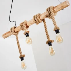 Suspension Etowah Brun, Noir, 4 Lumieres