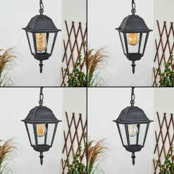 Suspension Exterieur Naofe Noir, 1 Lumiere