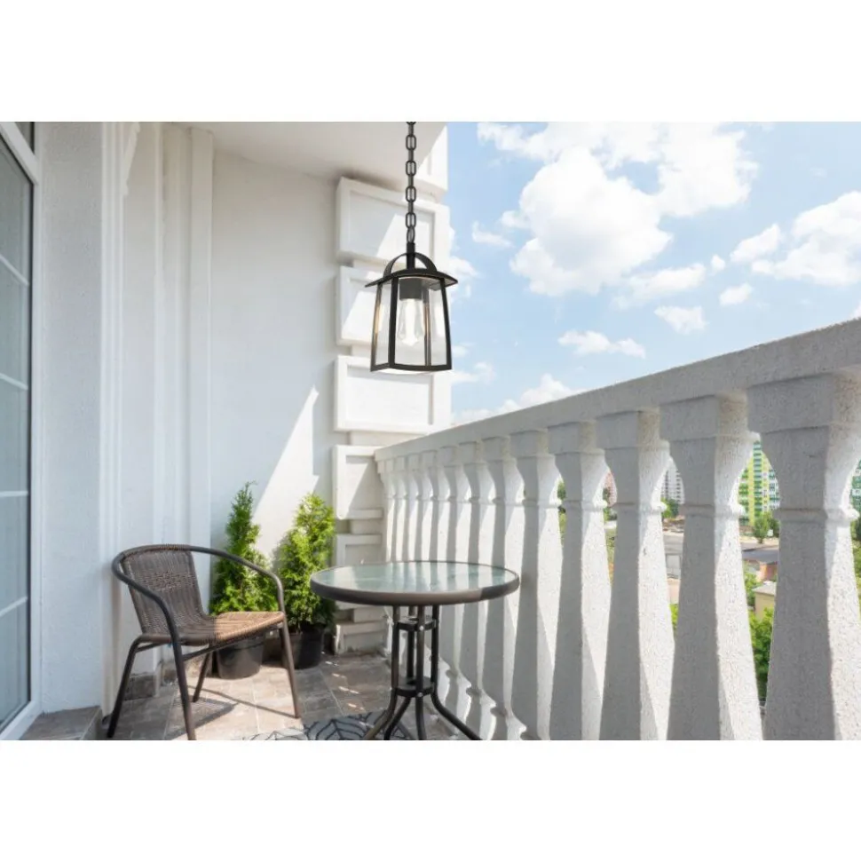 Suspension Exterieure Lutec Kelsey Noir, 1 Lumiere