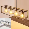 Suspension Flambeau Noir, 4 Lumieres