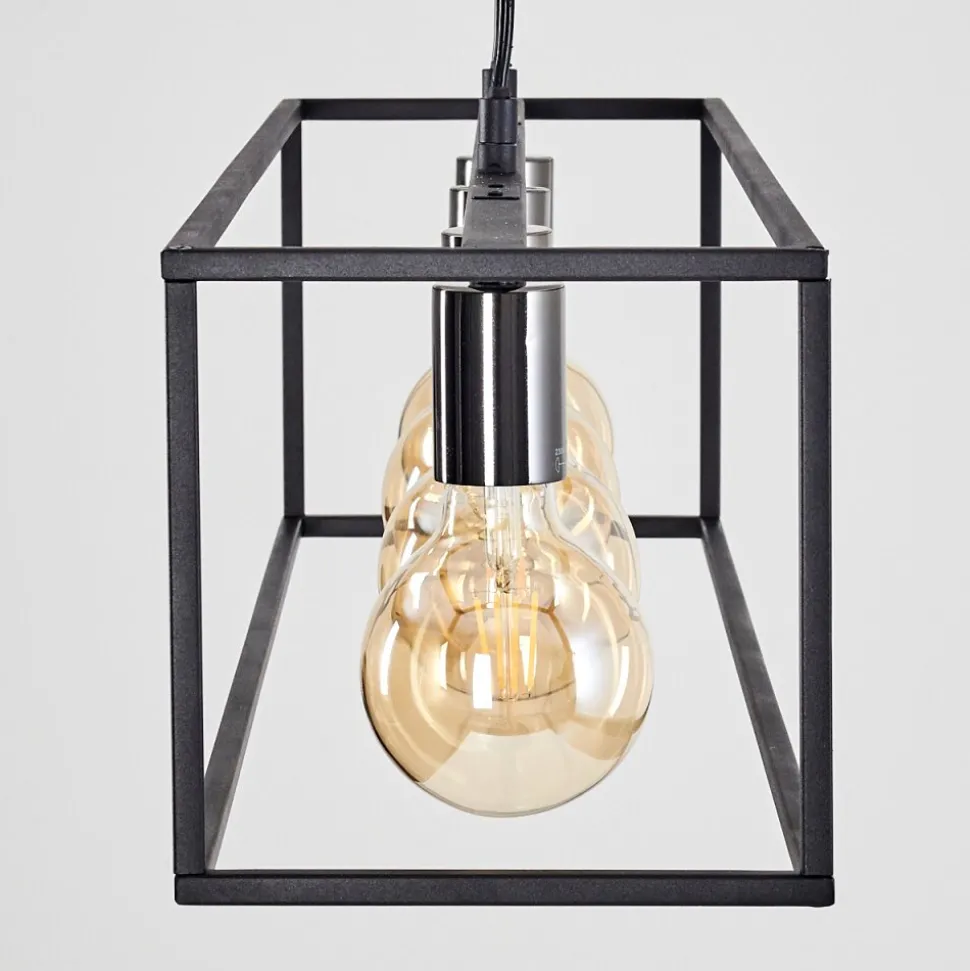 Suspension Flambeau Noir, 4 Lumieres