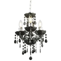 Suspension Globo Cuimbra Ii Noir, 3 Lumieres