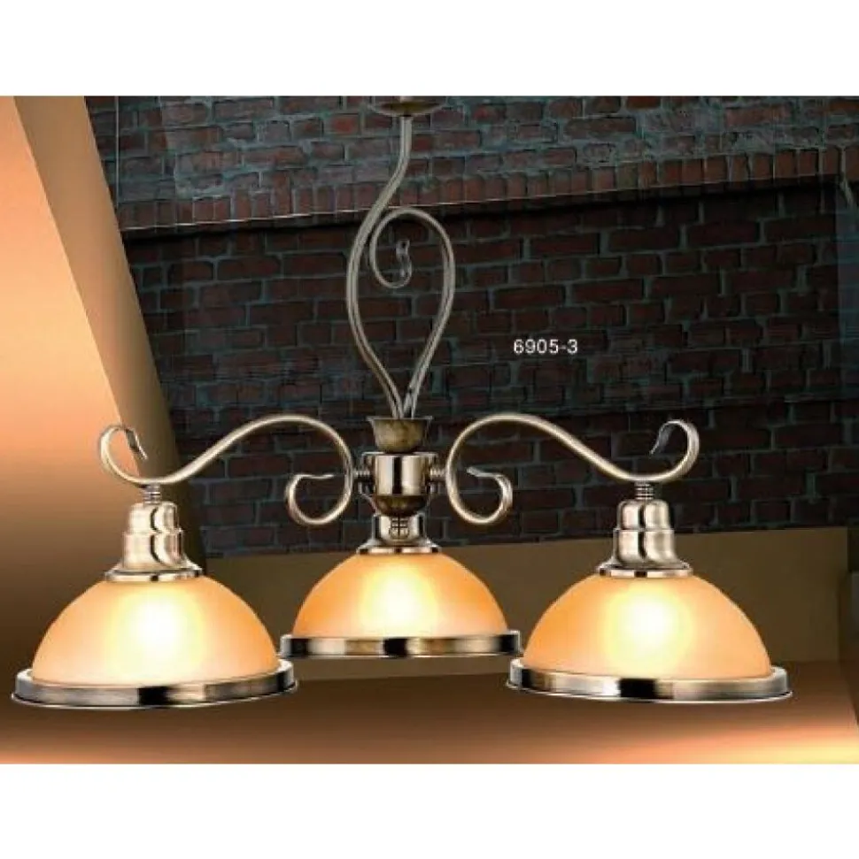 Suspension Globo Sassari Vieux Laiton, 3 Lumieres